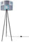 Paco Home Stehlampe Kinderzimmer Lampenschirm Rund Stofflampe Stehleuchte Dreibein Baby Bunt E27 Kariert Stativ