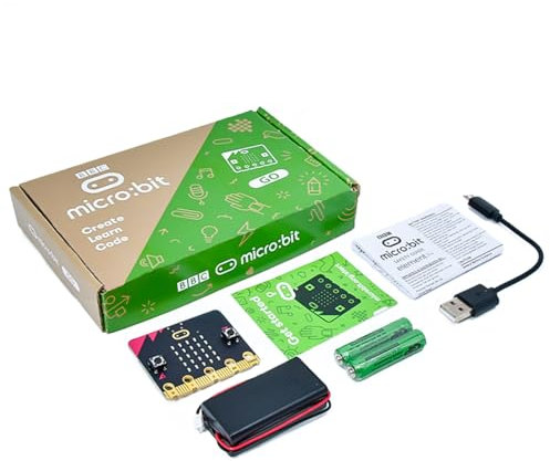 KEYESTUDIO BBC Micro:bit Go avec Carte Microbit V2.2, Coque de Protection, fiche JST pour BBC Micro Bit Starter Kit de démarrage