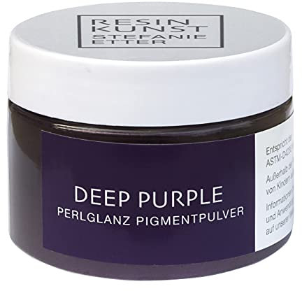 Resin Kunst Perlglanz Pigmentpulver, Deep Purple, 50 g, Mica Pulver, Farbpigmente, Farbe für Kunstharz, Epoxidharzfarbe in lila, violett