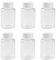 QUUPY 12PCS 100ml Clear Empty Plastic Bottles Box with White Screw Cap Portable Solid Powder Case Holder Storage Container for Liquid Chemical Dispense