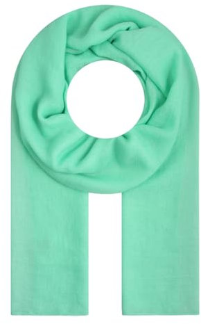Majea Tuch Lima schmal geschnittenes Damen-Halstuch uni Schal einfarbig Sommerschal Sommer Halstuch (880010) (mint), 180cm x 50cm
