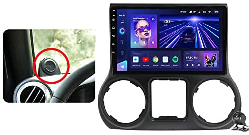 2 Din Car Stereo Android 10 Radio for Jeep Wrangler 3 JK 2010-2018 with Bluetooth 5.1 Built-in DSP CarPlay, 10'' QLED Screen FM RDS Internet Radio Support SWC 5G WIFI,L14,CC3: 6+128GB