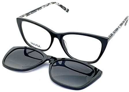 INVU. M4213A Damen-Rahmen mit Clip-On von Sonne bis Magnet, polarisiert, Modell M4213A