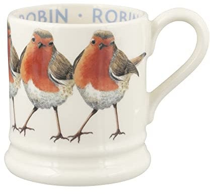 Emma Bridgewater Handmade Birds Robin Half-Pint Coffee and Tea Mug