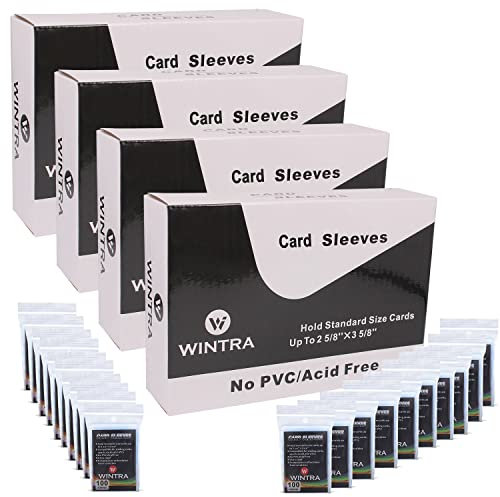 WINTRA 2000 Count Penny Card Sleeves, 2-5/8 x 3-5/8'' Soft Protective Inner Sleeves,Ultra Clear Baseball Card Protectors