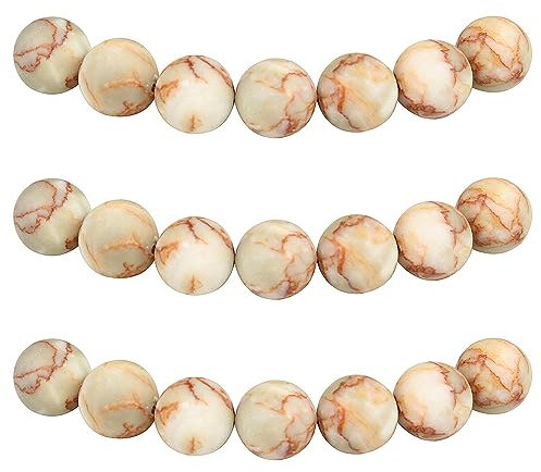 MJDCB Perlen zum Auffädeln 6mm 60 stück Blutstein Halbedelsteine Perlen mit Loch Natürliche Lose Runde Steinperlen für Herstellung Schmuck Armbänder Halsketten