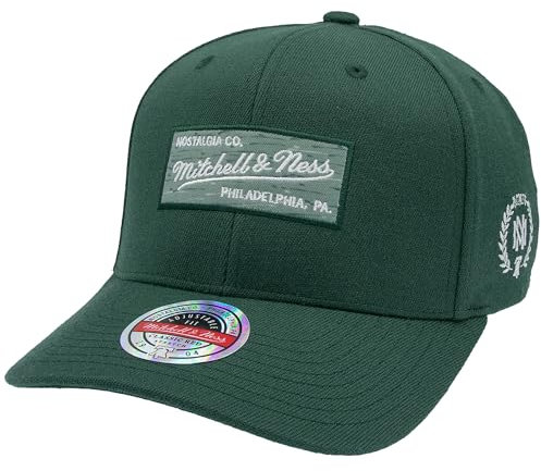 Mitchell & Ness Heather Box Logo Classic Red Snapback - OB, Green