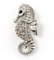 Avalaya Broche hippocampe en cristal, taille unique, Pierre précieuse, métal