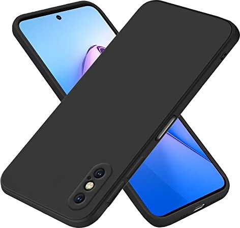 EASSGU Coque pour iPhone X/iPhone XS (5.8 inches), Étui en Silicone TPU Souple - Noir