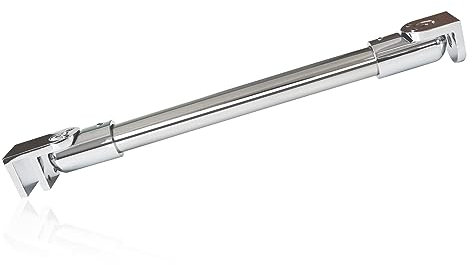 CKB 300 mm Edelstahl Wand-zu-Glas-Stützstange, Stützhalterungen für rahmenlose Duschschienentüren mit feststehenden Panelen, geeignet für 6 mm bis 10 mm dickes Glas, polierter Stahl