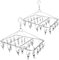 XYUXWLG Sock Hanging with 24 Pegs - 2 Pack Stainless Steel Sock Hanger Drying Rack with Swivel Hook - Windproof Laundry Hanger for Socks, Underwear, Baby Clothes and Hats