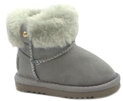 Grunland CROY PP0093 Grigio Bambina Stivali Stivaletti Pelo con Zip Laterale 27