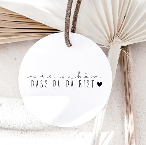 Stempel wie schön, dass du da bist mit Herz, Stempel Geschenk, Stempel Hochzeit