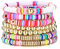 Dochais Surfer Armbänder Set Sommer - 7Pcs Regenbogen Boho Perlen Armband, Buntes Elastisches Seil Set, Strand Schmuck für Frauen Mädchen