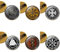 6 Stücke Brosche im Wikingerstil, Bronze Farbe Handgemachte Broschen, Brosche Abzeichen Glas, Kompass, Broschen, Brosche Abzeichen Glas(Bronze)