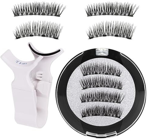 Faux Cils Magnétiques| Faux Cils Avec Aimants | Faux Cils Réutilisables Sans Colle | Faux Cils En Vison Imperméables Au Look Naturel Avec Applicateur Pour Femmes Filles