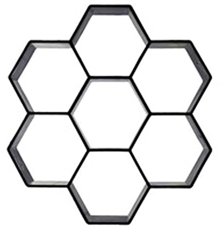 Pflasterform,Betonform Schalungsform 1 stücke manuell pfliblenz Zementziegel konkrete formen diy kunststoff path moldformen for zementgarten dekoration(30x30 Hexagon)