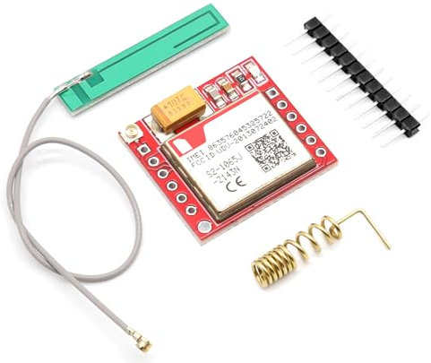 APKLVSR GPRS GSM Module, GPRS GSM Breakout Modul mit Quad-Band 850/900/1800/1900MHz SIM-Kartenslot,3.7~4.2V,PCB Antenna, TTL serielle Schnittstelle