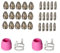Reboot Plasma Cutter Gas Ring SG-55 AG-60 WSD-60 Plasma Cutting Torch Tip Consumables Kit Electrode Nozzles Tip Accessory Fit for Non-Touch Pilot Arc Plasma Cutter Machine RBC6000L PRO,34PCS