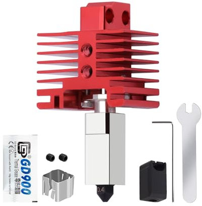 Upgrade 2.0 Hotend Kit for X1C, P1S, 3D Printer High Temperature Print Head Hot End 0.4mm Hardened Steel Nozzle Heating Block Kit for Bambu Lab X1/X1C, P1S/P1P