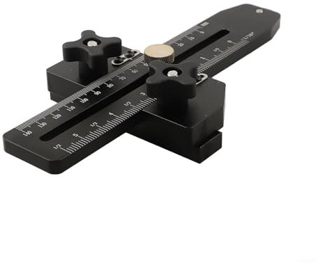 Zilimontt Dünne Rip Jig, Tischsägen-Stopper, Aluminiumlegierung, verlängerte Tischsägenführung, dünne Rip Jig Tischsäge, Zaunführung, Tischsägenzubehör mit Rollenbegrenzer