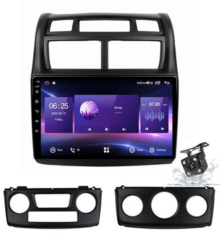 AWQDYW 2024 Upgrade Android 14 Car Radio for KIA Sportage (2006-2013) 9 Touchscreen Car Radio with Wireless Carplay Android Car WiFi GPS Navi BT 5.0 HIFI FM RDS MIC SWC Camera,M700S