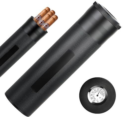 Zigarrenetui, Zigarren Humidor, Tragbares Zigarrenetui Aluminiumlegierung Zigarren-Humidor-Etui Reisehumidoren Zigarre Humidor Zigarrenzubehör Mit Hygrometer, Für Zigarrenliebhaber, Für Zigarren