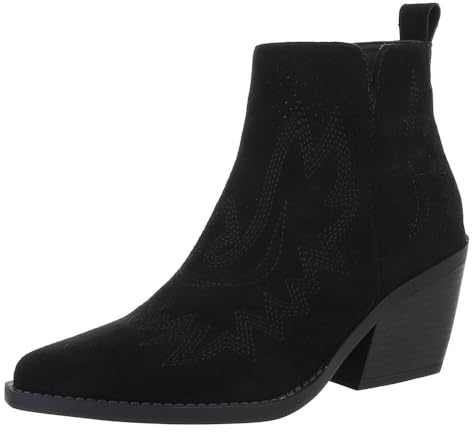 Ital Design Damen Stiefeletten mit Reißverschluss und Blockabsatz, spitze Form