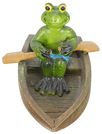 Joinpaya Frosch Pool Deko - Lebendige Schwimmende Teichfiguren Aus Harz Garten Dekoration FüR InnenhöFe Und Pools 14X11Cm