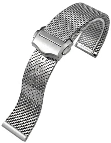 SLCHJX Solid Titanium Stahl 20mm Uhrenband für Omega 007 Edition Seamaster Diver 300m Keine Zeit zum Sterbenwächtern