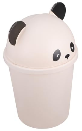 Didiseaon Großer Panda Müllbehälter mit Deckel Niedlicher Cartoon Abfalleimer für Bad Küche Büro Robust Dekorativ Praktischer Haushalts Mülleimer für Innen und Außen