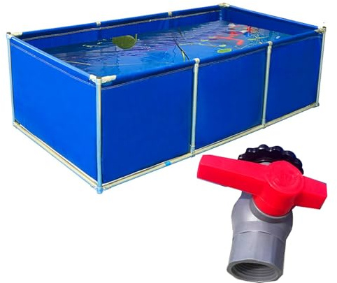 Piscine hors sol rectangulaire de 600 à 2 250 L, cadre en acier, montage facile, piscine de jardin durable pour les loisirs estivaux, la famille et les enfants (1 x 1 x 0,8 m/3,3 x 3,3 x 2,6