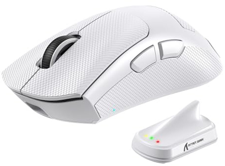 MAMBASNAKE x Attack Shark V8 Wireless Gaming Mouse, 59g Ultra-Lightweight, PAW3950MAX Sensor, Shark 8K Dongle, Tri-Mode (2.4G/Bluetooth/Wired), Right-Hand Ergonomic Design, Web-Based Software