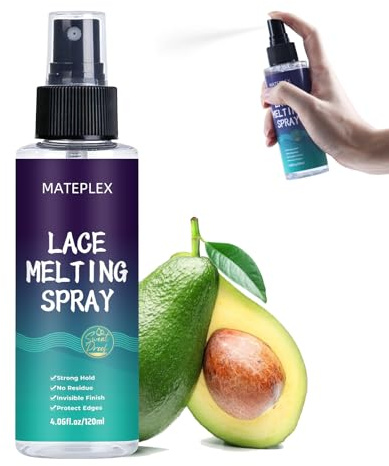 Melting Spray for Lace Wigs, Colle de Perruque Professionnelle, Strong Lace Melting Spray, Invisible Hydratant Coupe les Cheveux, Doux et Non Irritant, 120ml