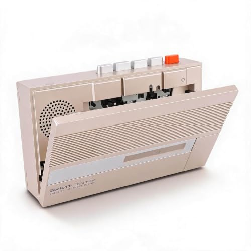Sxhlseller Lecteur de Cassettes, Enregistreur de Cassettes Bluetooth Portable avec Haut-Parleur intégré et Prise Casque pour la Conversion Audio Numérique et L'enregistrement sur Bande