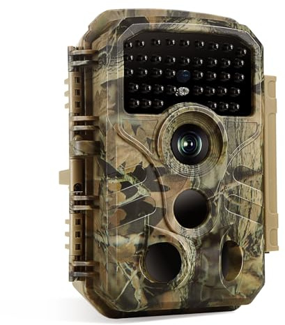 BlazeVideo T306 Wildkamera 64MP 4K – 0,1s Auslösezeit, 120° PIR, Nachtsicht, IP66 wasserdicht – Fotofalle mit Zeitraffer & Loop-Aufnahme für Jagd, Tierbeobachtung, Grundstücksüberwachung