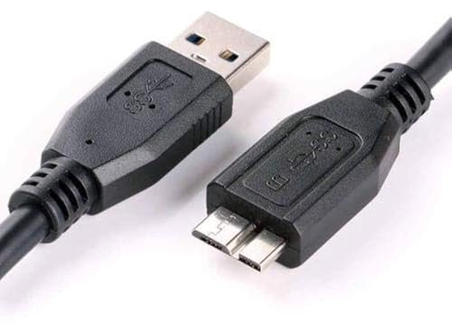(2 Pack) USB 3.0 SuperSpeed Type A to Micro-B Device Cable For Toshiba Canvio Desk External Hard Drive Disk 1TB/2TB/3TB, Canvio Basics 3.0 500GB/750GB/1TB/2TB, Canvio 3.0 / Slim Portable - 4FT