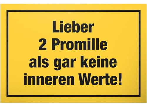 DankeDir! 2 Promille Schild mit Spruch - lustiges Geschenk für ihn Geschenkidee Geburtstagsgeschenk Männer Jungs Party Deko Zubehör Scherzartikel JGA - Accessoire Fotobox