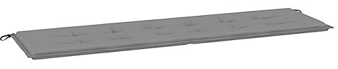 vidaXL Gartenbankauflage, Bankauflage Sitzkissen Outdoor, Polsterauflage Auflage für Gartenbank, Bankpolster Bankkissen, Grau 180x50x3cm Oxford-Gewebe