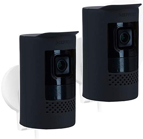 Silicone Skin Case Cover Sun Glare, UV & Weather Protection Skins Cover Compatible for All-New Ring Stick Up Cam Wired- Black (2 Pack)