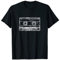 Musikliebhaber Geschenke für Männer und Frauen Retro Musik Kassette Skizze Vintage Audio Zeichnung T-Shirt Schwarz S Klassische Passform Crew-Kragen Kurzarm Unisex Erwachsene