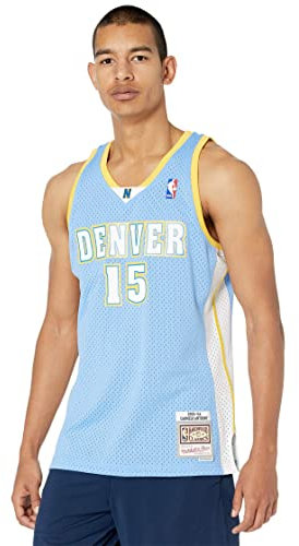 Mitchell & Ness NBA Denver Nuggets Carmelo Anthony Trikot Herren hellblau/gelb, XXL