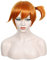 Linfairy Short Orange Perücke Halloween Cosplay Kostüm Perücke für Frauenparty Haare