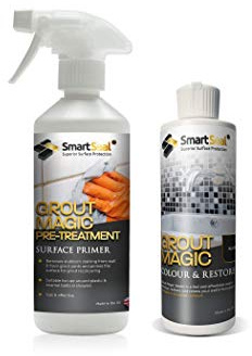 Smartseal Grout Magic – Black & Pre-Treatment – Professional Reviver & Colour Restorer – Long-Lasting Sealer Superior to Grout Pens & Paint – 15-Year Durability