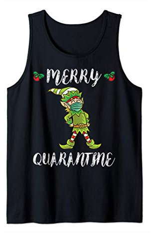 Elf Maske Toilettenpapier Desinfektionsmittel Weihnachten Tank Top