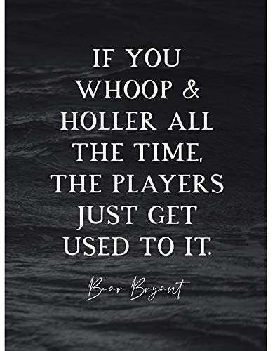 Artery8 Slate Quote Bear Bryant Whoop Holler Players Used to It Art Print Canvas Premium Wall Decor Poster Mural Zitat Bär abspielen Wand Deko