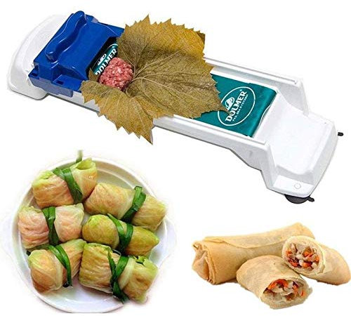 Weinblätter Rollmaschine,1Set Gemüse Fleisch Magic Roller Sushi Rolling Tool Kohl Traubenblatt Gemüse Fleisch Fast Making Tools Multifunktions-Küchenbedarf