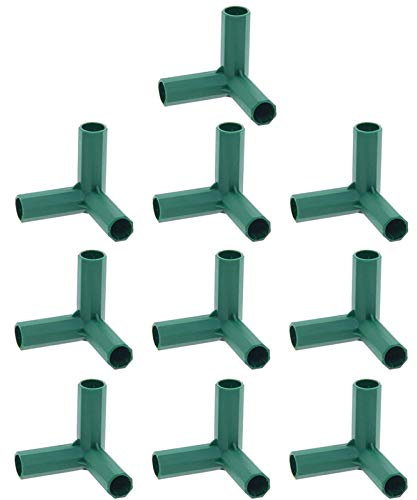 Lot de 10 raccords en PVC 5 types de support stable robuste pour serre, cadre de serre, connecteur de construction 16 mm