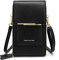 MINGHOO Damen Geldbörse Umhängetasche Handy Umhängetasche mit abnehmbarem Schultergurt, Schwarz, one size, Elegant