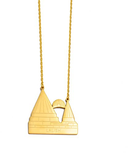 Yezidi Lalish-Anhänger-Kartenhalsketten, Heiligster Tempel Der Yeziden Für Frauen Und Mädchen, Vintage-Umrisse, Trendige Patriotische Unisex-Regionsaccessoires, Hiphop-Geometrie, Verstellbare